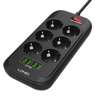Przedłużasz, listwa zasilająca 2500W na 6 gniazd + 4x USB