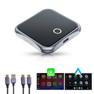 HUXGO, bezprzewodowy adapter samochodowy 2w1, kompatybilny z CarPlay i Android Auto BY963A