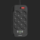 Przedłużasz, listwa zasilająca 2500W na 6 gniazd + 4x USB