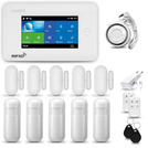 Bezprzewodowy alarm GSM + WiFi - system alarmowy HUXGO z aplikacją TUYA - zestaw alarmowy HXA006 2G W R5D5 PS z syreną przewodową