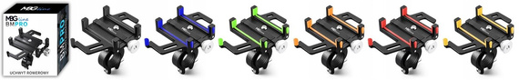 Aluminiowy uniwersalny uchwyt na telefon do roweru / hulajnogi / motocykla MBG line BM PRO MH29A