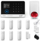 Bezprzewodowy alarm GSM +WiFi - system alarmowy HUXGO z aplikacją TUYA - zestaw alarmowy HXA003 2G B R7 BS z syreną bezprzewodową