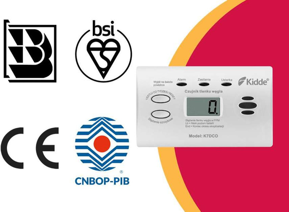 Czujnik tlenku węgla LCD Kidde K7DCO