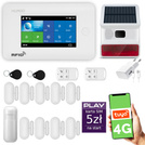 Alarm bezprzewodowy WiFi + GSM 4G - zestaw alarmowy HUXGO z aplikacją TUYA - HXA006 4G W D9 BS z syreną bezprzewodową