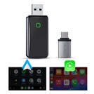 HUXGO, bezprzewodowy adapter samochodowy 2w1, kompatybilny z CarPlay i Android Auto BY967B