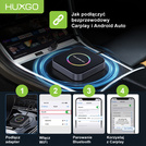 HUXGO, bezprzewodowy adapter samochodowy Ai Smart Box 3w1, kompatybilny z CarPlay i Android Auto BY961P