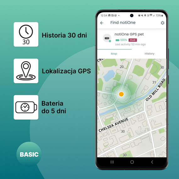 Precyzyjny lokalizator dla psa i kota notiOne GPS pet BASIC