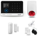 Bezprzewodowy alarm GSM +WiFi - system alarmowy HUXGO z aplikacją TUYA - zestaw alarmowy HXA003 2G B R1 BS z syreną bezprzewodową