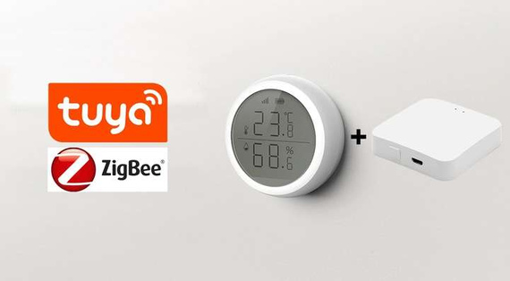 Czujnik temperatury wilgotności ZigBee TUYA LCD