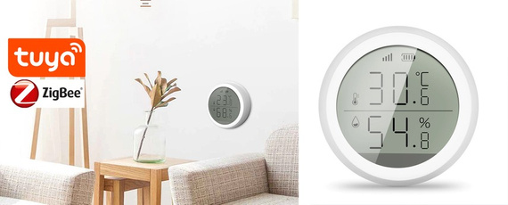 Czujnik temperatury wilgotności ZigBee TUYA LCD
