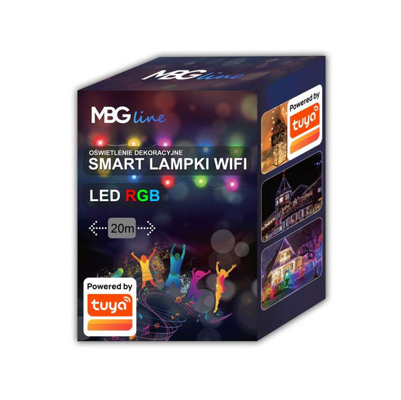 Lampki choinkowe WiFi 20m - SMART lampki LED USB kompatybilne z aplikacją TUYA SMART