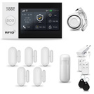 Bezprzewodowy alarm GSM + WiFi - system alarmowy HUXGO z aplikacją TUYA - zestaw alarmowy HXA007 2G B D5 PS z syreną przewodową