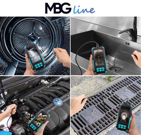  Endoskopowa kamera inspekcyjna z podwójną kamerą MBG Line 5m 2xFull HD