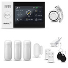 Bezprzewodowy alarm GSM + WiFi - system alarmowy HUXGO z aplikacją TUYA - zestaw alarmowy HXA007 2G B R3 PS z syreną przewodową