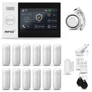 Bezprzewodowy alarm GSM + WiFi - system alarmowy HUXGO z aplikacją TUYA - zestaw alarmowy HXA007 2G B R12 PS z syreną przewodową