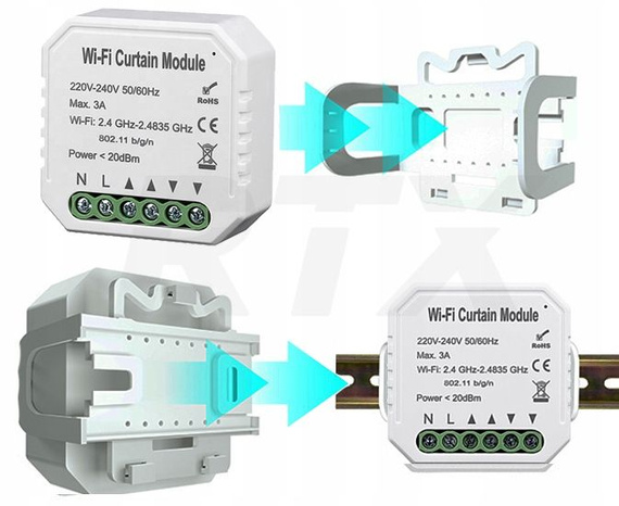 Inteligentny sterownik do rolet RTX CRT WiFi kompatybilny z aplikacją TUYA SMART