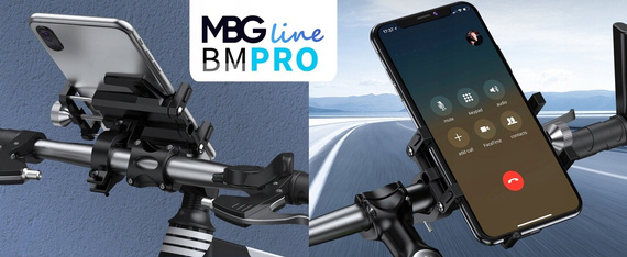 Aluminiowy uniwersalny uchwyt na telefon do roweru / hulajnogi / motocykla MBG line BM PRO MH29A
