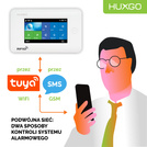 Alarm bezprzewodowy WiFi + GSM 4G - zestaw alarmowy HUXGO z aplikacją TUYA - HXA006 4G W R5D5 BS z syreną bezprzewodową