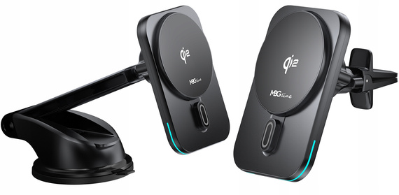 Uchwyt samochodowy na telefon iPhone z ładowarką indukcyjną MagSafe QI2 - MBG Line MBG-Q2