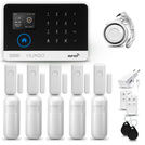 Bezprzewodowy alarm GSM + WiFi - system alarmowy HUXGO z aplikacją TUYA - zestaw alarmowy HXA003 2G B R5D5 PS z syreną przewodową