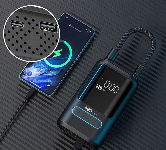 Bezprzewodowy kompresor / pompka elektryczna samochodowa i rowerowa – MBG Line 8466 PRO