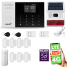 Alarm bezprzewodowy WiFi + GSM 4G - zestaw alarmowy HUXGO z aplikacją TUYA - HXA005 4G B D7 BS z syreną bezprzewodową
