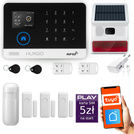 Bezprzewodowy alarm GSM +WiFi - system alarmowy HUXGO z aplikacją TUYA - zestaw alarmowy HXA003 2G B D3 BS z syreną bezprzewodową