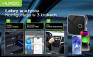 HUXGO, bezprzewodowy adapter samochodowy 2w1, kompatybilny z CarPlay i Android Auto BY963A