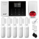 Bezprzewodowy alarm GSM + WiFi - system alarmowy HUXGO z aplikacją TUYA - zestaw alarmowy HXA005 2G B R5D5 BS z syreną bezprzewodową