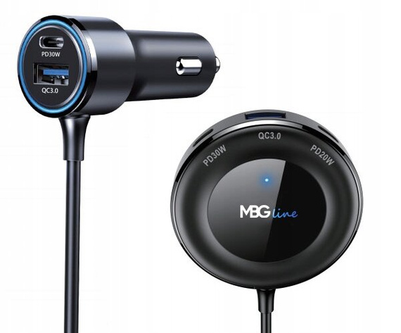 Rozdzielacz USB do zapalniczki samochodowej, ładowarka USB - MBG line C78 PRO