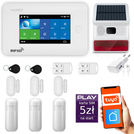 Bezprzewodowy alarm GSM + WiFi - system alarmowy HUXGO z aplikacją TUYA - zestaw alarmowy HXA006 2G W R3D3 BS z syreną bezprzewodową