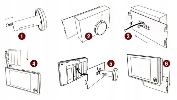 Bezprzewodowy wizjer LCD 3,5" MBG line SF520A