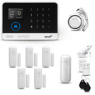 Bezprzewodowy alarm GSM + WiFi - system alarmowy HUXGO z aplikacją TUYA - zestaw alarmowy HXA003 2G B D5 PS z syreną przewodową