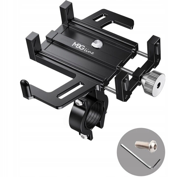 Aluminiowy uniwersalny uchwyt na telefon do roweru / hulajnogi / motocykla MBG line BM PRO MH29A