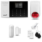 Bezprzewodowy alarm GSM + WiFi - system alarmowy HUXGO z aplikacją TUYA - zestaw alarmowy HXA005 2G B R1 BS z syreną bezprzewodową
