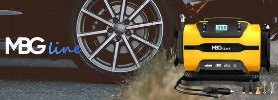 Kompresor samochodowy MBG line 845 PRO - sprężarka 12V/230V z funkcją dmuchawy - Latarka LED