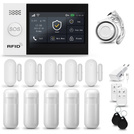 Bezprzewodowy alarm GSM + WiFi - system alarmowy HUXGO z aplikacją TUYA - zestaw alarmowy HXA007 2G B R5D5 PS z syreną przewodową