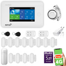 Alarm bezprzewodowy WiFi + GSM 4G - zestaw alarmowy HUXGO z aplikacją TUYA - HXA006 4G W D12 PS z syreną przewodową