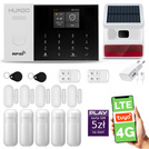 Alarm bezprzewodowy WiFi + GSM 4G - zestaw alarmowy HUXGO z aplikacją TUYA - HXA005 4G B R5D5 BS z syreną bezprzewodową