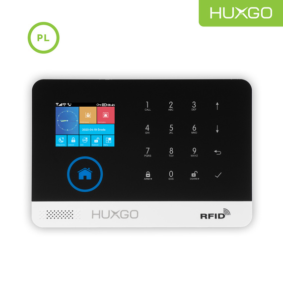 Bezprzewodowa centrala alarmowa WiFi + GSM 4G LTE z aplikacją TUYA SMART, HUXGO - HXA003 4G