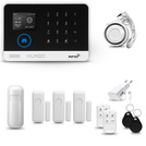 Bezprzewodowy alarm GSM + WiFi - system alarmowy HUXGO z aplikacją TUYA  - zestaw alarmowy HXA003 2G B D3 PS z syreną przewodową