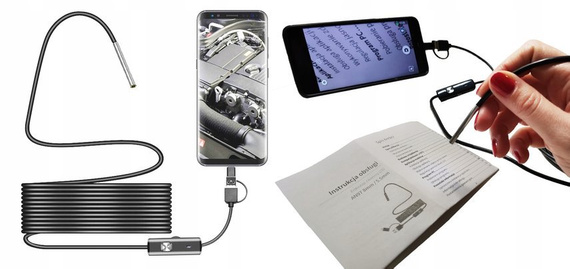 Kamera inspekcyjna USB endoskop 3.9mm AN97 5m HD
