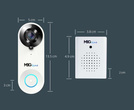 Wideodomofon WiFi z dzwonkiem i czujnikiem ruchu kompatybilny z aplikacją TUYA SMART (biały)