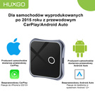 HUXGO, bezprzewodowy adapter samochodowy 2w1, kompatybilny z CarPlay i Android Auto BY963A