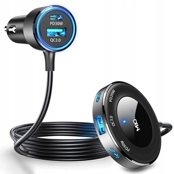Rozdzielacz USB do zapalniczki samochodowej, ładowarka USB - MBG line C78 PRO