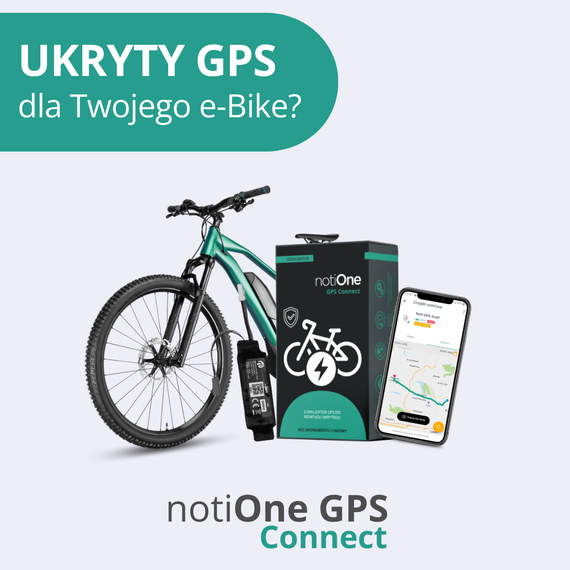 Precyzyjny lokalizator do roweru elektrycznego notiOne GPS Connect SHIMANO
