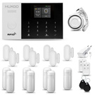 Bezprzewodowy alarm GSM + WiFi - system alarmowy HUXGO z aplikacją TUYA - zestaw alarmowy HXA005 2G B R7D7 PS z syreną przewodową