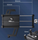 Aluminiowy uniwersalny uchwyt na telefon do roweru / hulajnogi / motocykla MBG line BM PRO MH29A