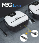 Kompresor samochodowy MBG line 1866 - sprężarka 12V / 230V LED pompka z wyświetlaczem LCD 