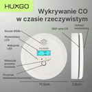 Czujnik czadu HUXGO HXAC03 - detektor tlenku węgla (CO)